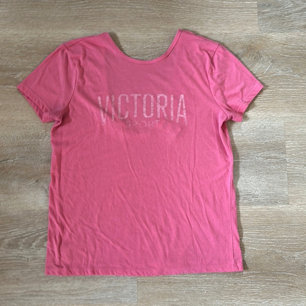 Victoria Sport pink T-shirt with low back from Victoria’s Secret size medium